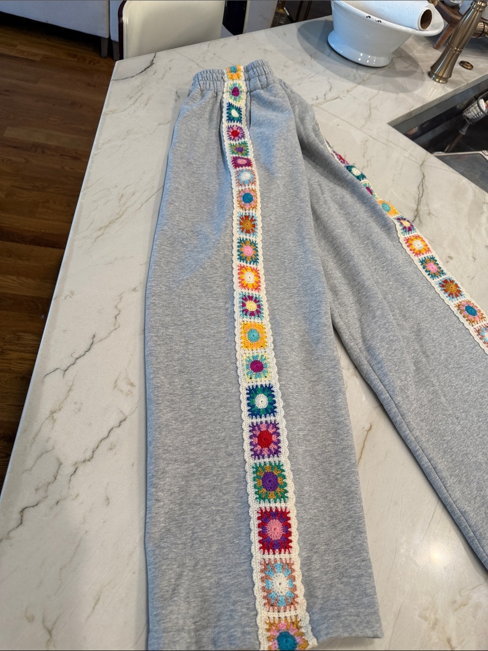 Natural Life Boho Embroidered Sweatpants. - Picture 4 of 8